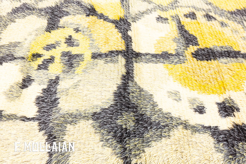 Vintage Swedish Rya Rug n°:38065348